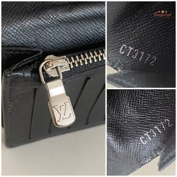 Authentic Louis Vuitton Damier Graphite Coated Canvas Leather Brazza Wallet 2012 - Picture 12 of 14